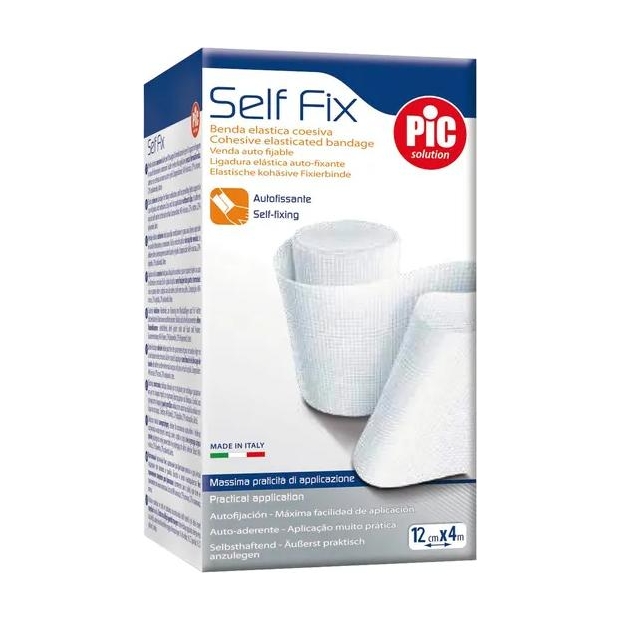 PIC Self Fix Bandaż samoprzylepny 4 m x12 cm 1 sztuka | drogeria-zdrowie.com.pl