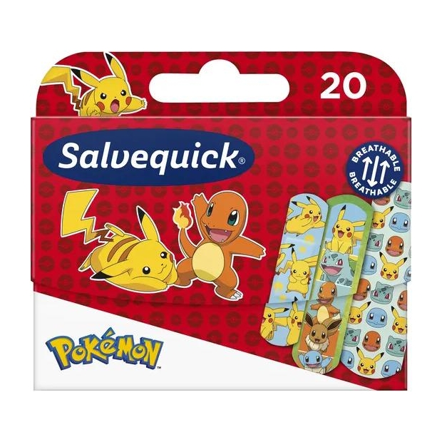 SALVEQUICK Pokemon Plastry, 20 sztuk | drogeria-zdrowie.com.pl