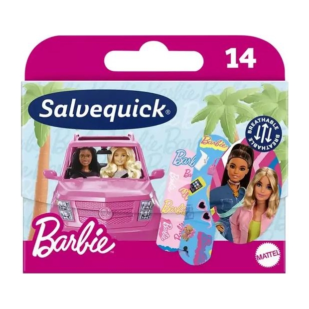SALVEQUICK Barbie Plastry, 14 sztuk | drogeria-zdrowie.com.pl