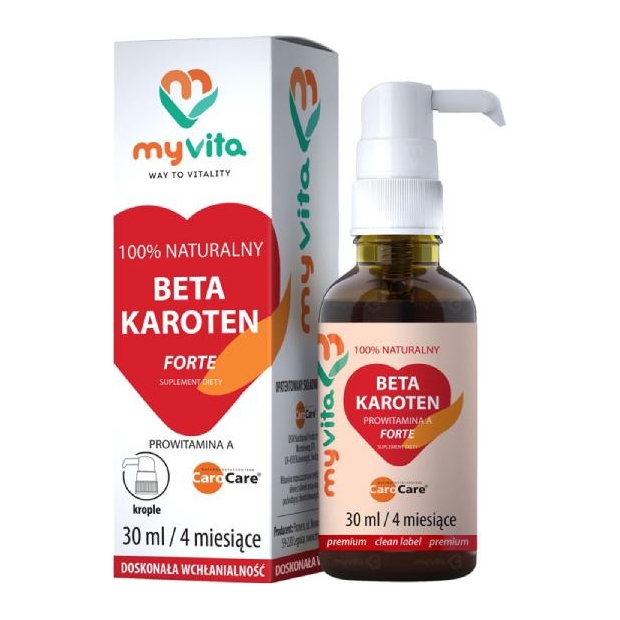 MYVITA Beta Karoten forte krople, 30 ml | drogeria-zdrowie.com.pl