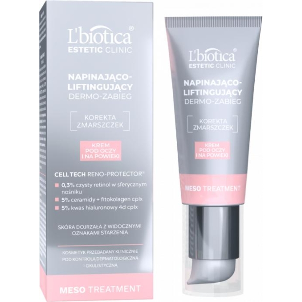 L'BIOTICA Estetic clinic meso treatment krem na powieki i pod oczy, 15 ml | drogeria-zdrowie.com.pl