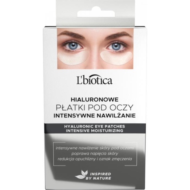 L'BIOTICA Hialuronowe płatki pod oczy, 6 sztuk | drogeria-zdrowie.com.pl
