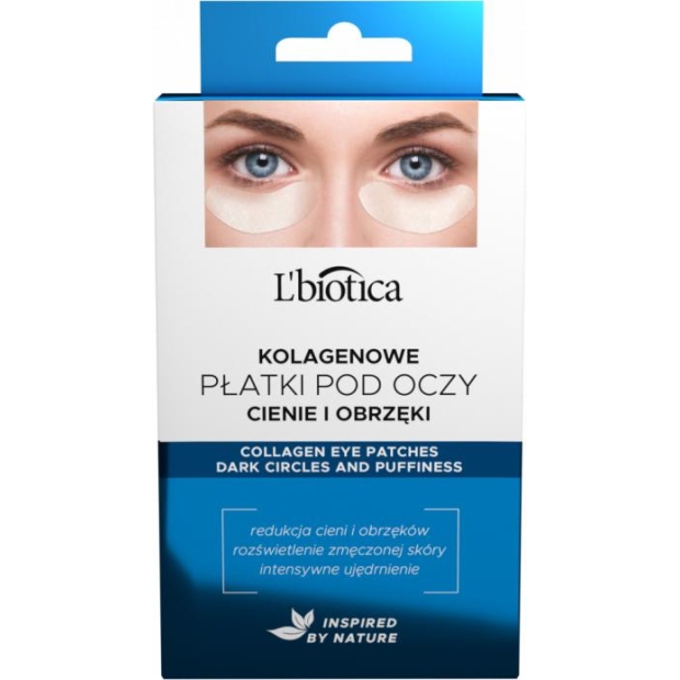 L'BIOTICA Kolagenowe płatki pod oczy, 6 sztuk | drogeria-zdrowie.com.pl