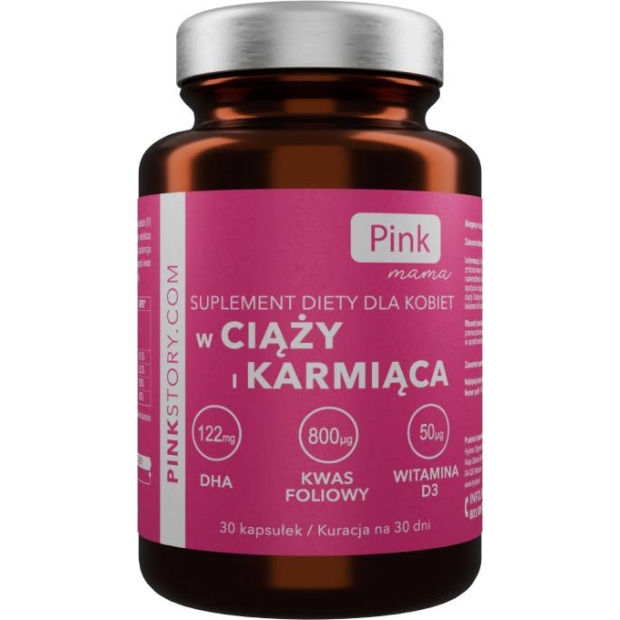 PINK Mama w ciąży i karmiąca, 30 kapsułek | drogeria-zdrowie.com.pl