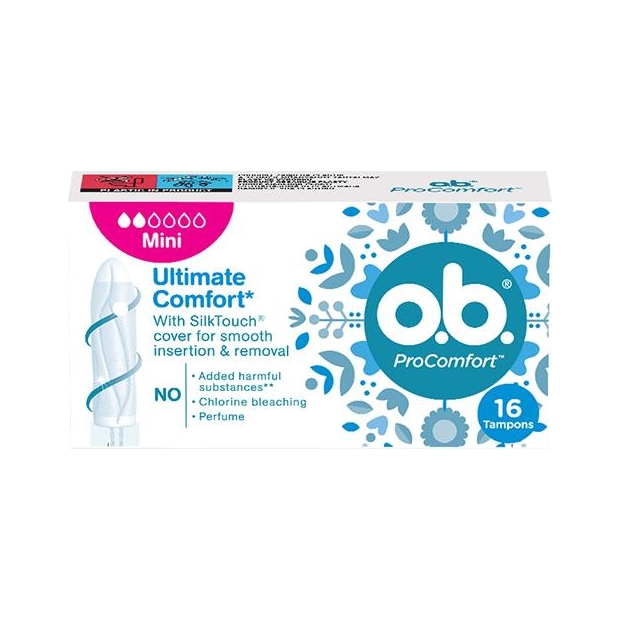 O.B. Tampony ProComfort mini, 16 sztuk | drogeria-zdrowie.com.pl