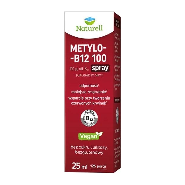NATURELL Metylo B12 100 spray, 25 ml | drogeria-zdrowie.com.pl