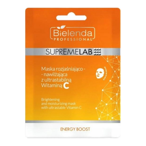 BIELENDA Profesional SupremeLab Energy Boost Maska rozjaśniająco-nawilżająca, 1 sztuka | drogeria-zdrowie.com.pl