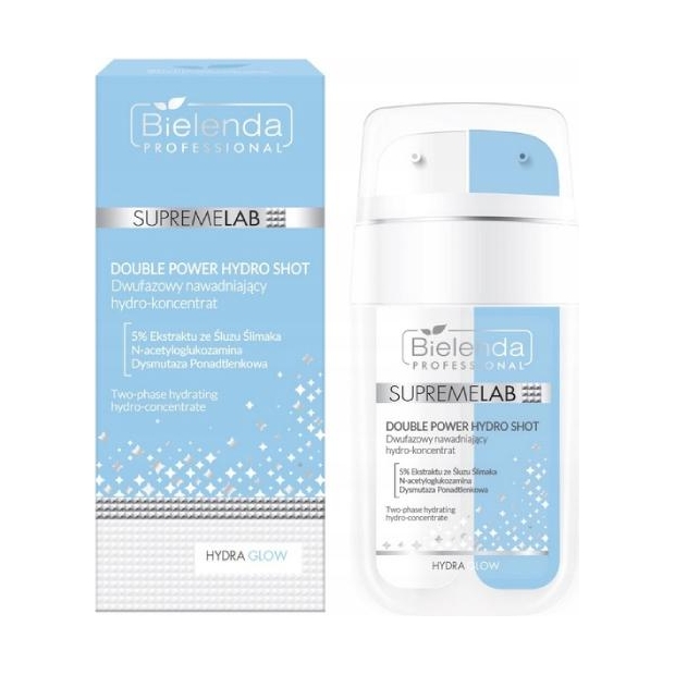 BIELENDA Professional SupremeLab Double Power Hydro Shot Hydro-koncentrat nawadniający dwufazowy, 30 | drogeria-zdrowie.com.pl