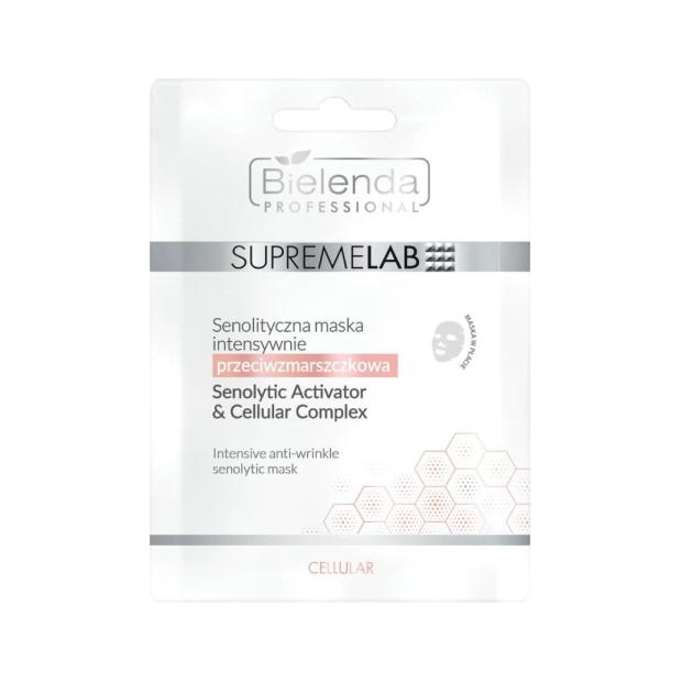 BIELENDA Professional SupremeLab Cellular Senolityczna maska intensywnie przeciwzmarszczkowa, 1 sztuka | drogeria-zdrowie.com.pl