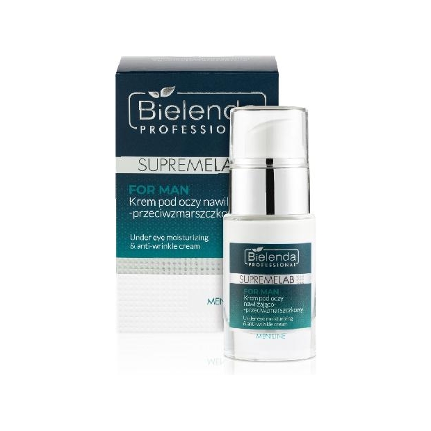 BIELENDA Professional Supremelab Men Line Krem pod oczy nawilżająco-przeciwzmarszczkowy, 15 ml | drogeria-zdrowie.com.pl