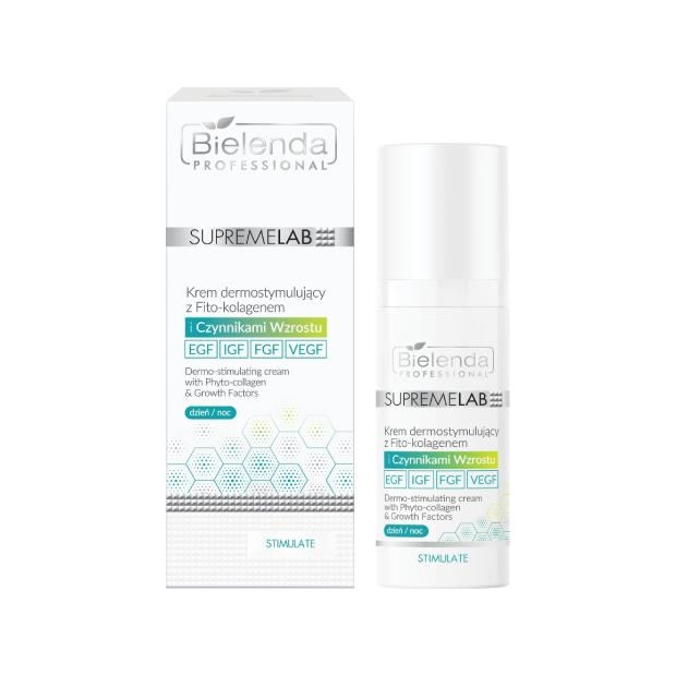 BIELENDA Professional Supremelab Stimulate Krem z fito-kolagenem i czynnikami wzrostu, 50 ml | drogeria-zdrowie.com.pl
