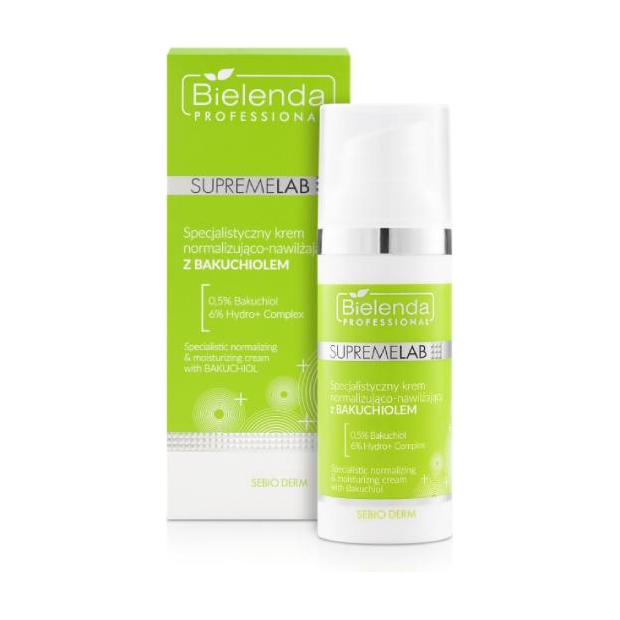 BIELENDA Professional SupremeLab Sebio Derm Krem normalizująco-nawilżający z bakuchiolem, 50 ml | drogeria-zdrowie.com.pl