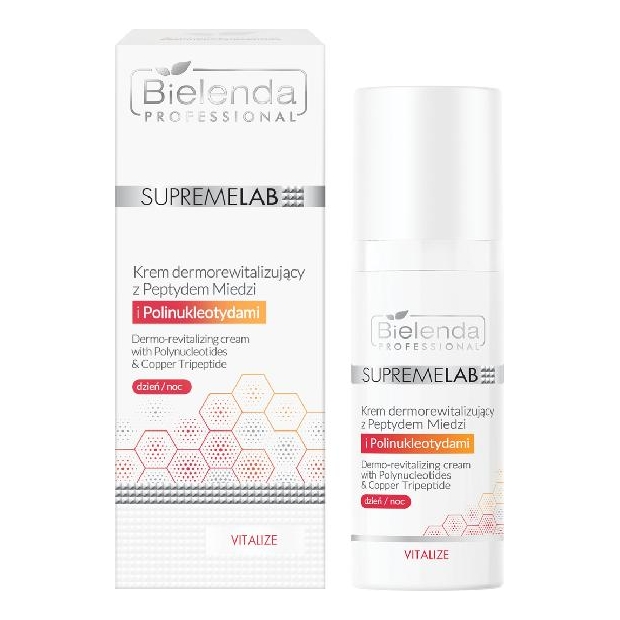 BIELENDA Professional Supremelab Vitalize Krem dermorewitalizujący z peptydem miedzi, 50 ml | drogeria-zdrowie.com.pl