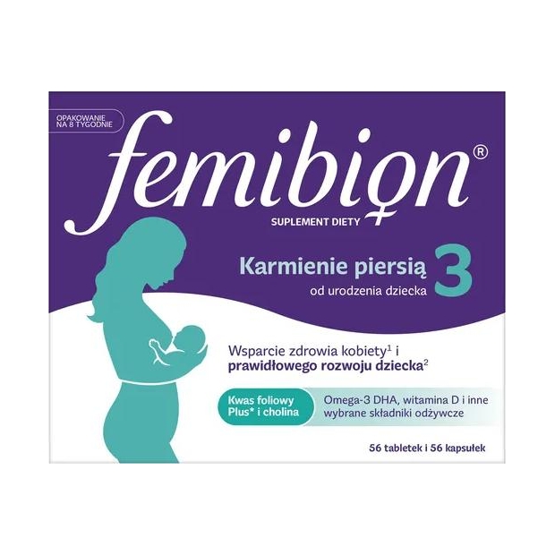 FEMIBION 3 Karmienie Piersią 56 tabletek + 56 kapsułek | drogeria-zdrowie.com.pl