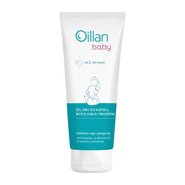 OILLAN Baby Żel do kąpieli i mycia ciała i włosów, 100 ml | drogeria-zdrowie.com.pl