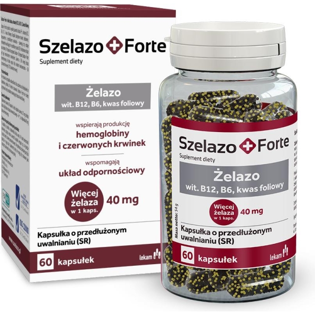SZELAZO+ Forte, 60 kapsułek | drogeria-zdrowie.com.pl