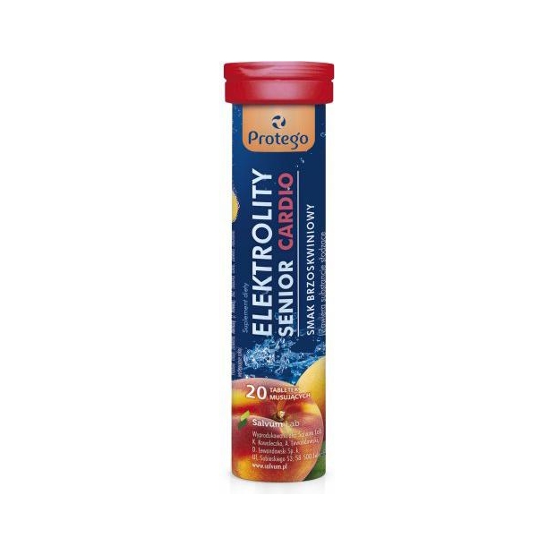 PROTEGO Elektrolity Senior Cardio, 20 tabletek musujących | drogeria-zdrowie.com.pl