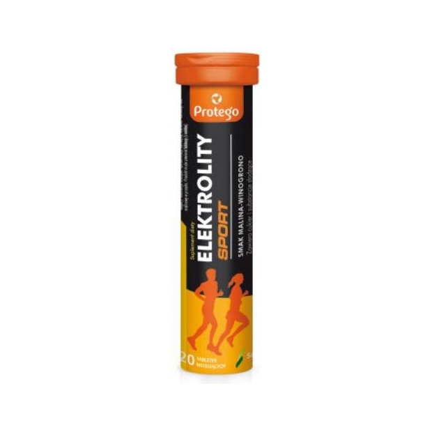 PROTEGO Elektrolity Sport, 20 tabletek musujących | drogeria-zdrowie.com.pl