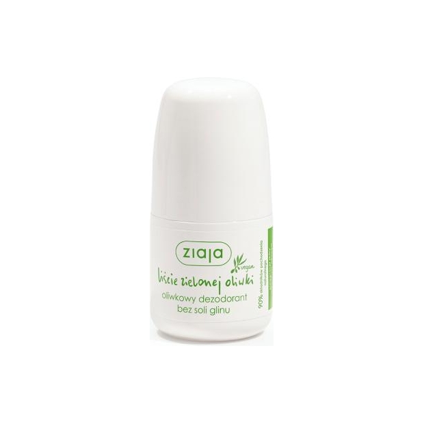 ZIAJA Liście Oliwki Dezodorant roll-on bez soli glinu, 60 ml | drogeria-zdrowie.com.pl