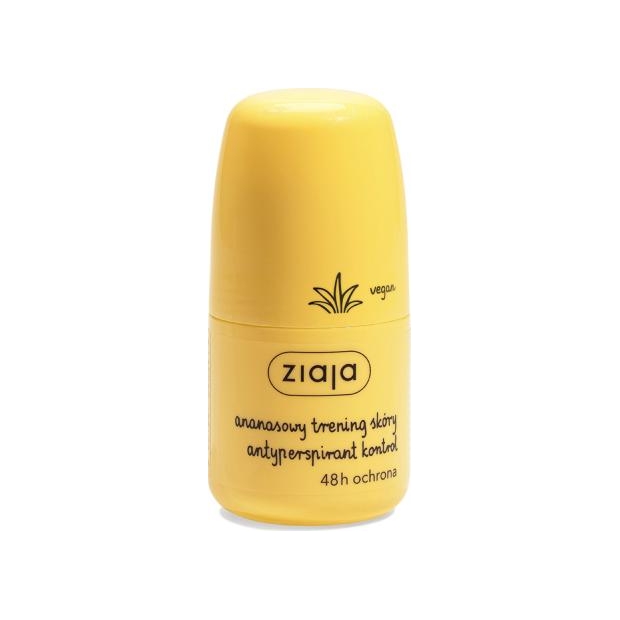ZIAJA Ananasowy Antyprespirant Roll-On, 60 ml | drogeria-zdrowie.com.pl