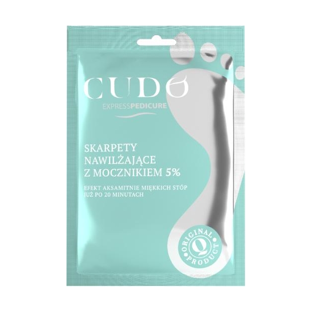 CUDO Express Pedicure nawilżające skarpety z mocznikiem 5%, 2 sztuki | drogeria-zdrowie.com.pl