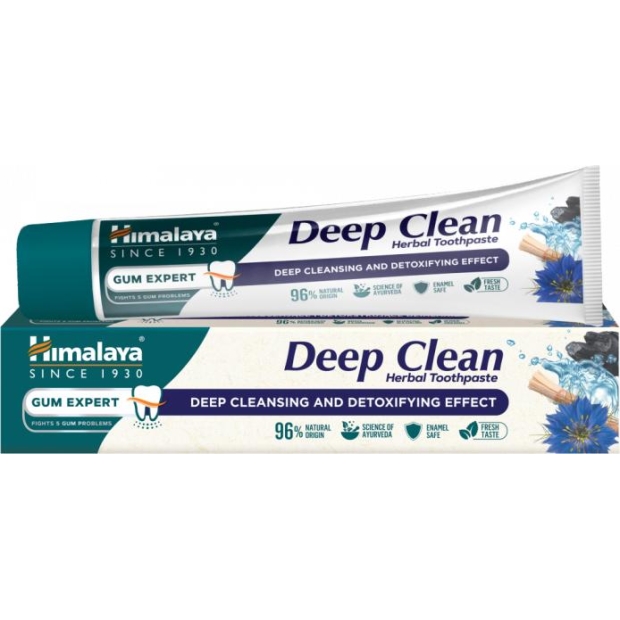 HIMALAYA Gum Expert ziołowa pasta do zębów Deep Clean, 75 ml | drogeria-zdrowie.com.pl
