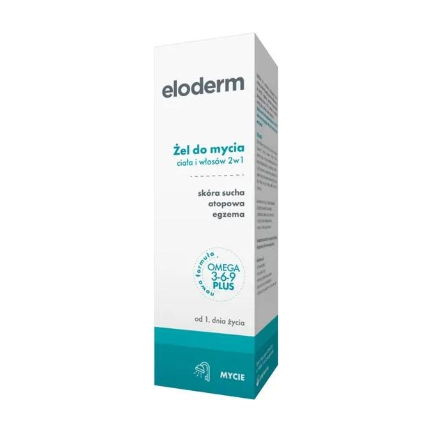 Eloderm Żel do mycia ciała i włosów 2w1, 200 ml | drogeria-zdrowie.com.pl