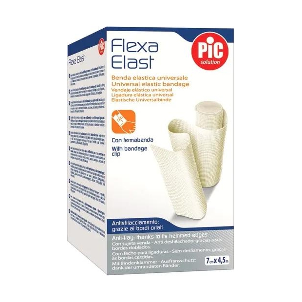 PIC Flexa Elast Bandaż o średnim7 cm x 4,5 m 1 sztuka | drogeria-zdrowie.com.pl
