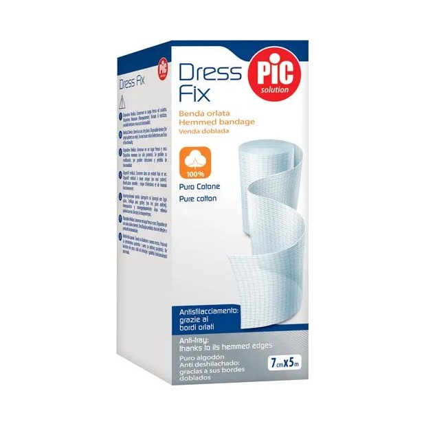 PIC DressFix Bandaż obrębiony 7 cm x 5 m 1 sztuka | drogeria-zdrowie.com.pl