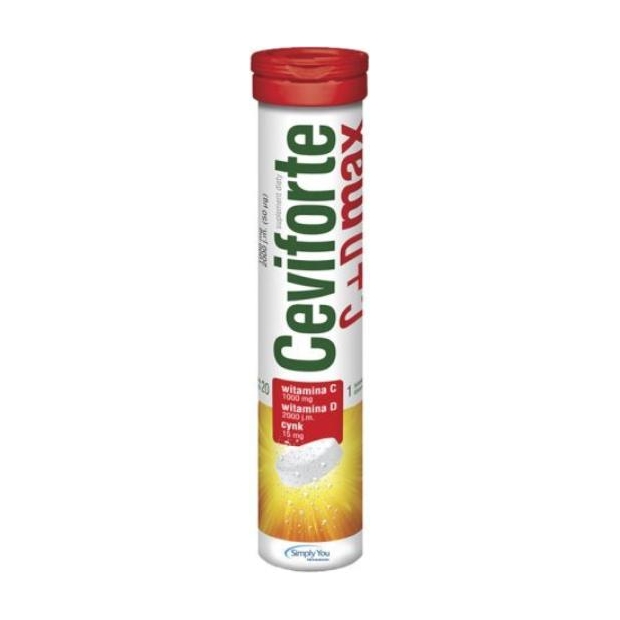 CEVIFORTE Max, 20 tabletek musujących | drogeria-zdrowie.com.pl