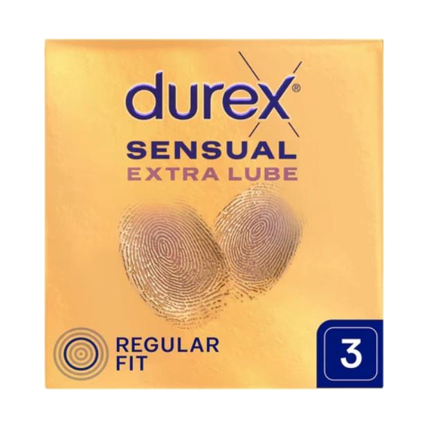 DUREX Sensual Extra Lube Prezerwatywy, 3 sztuki | drogeria-zdrowie.com.pl