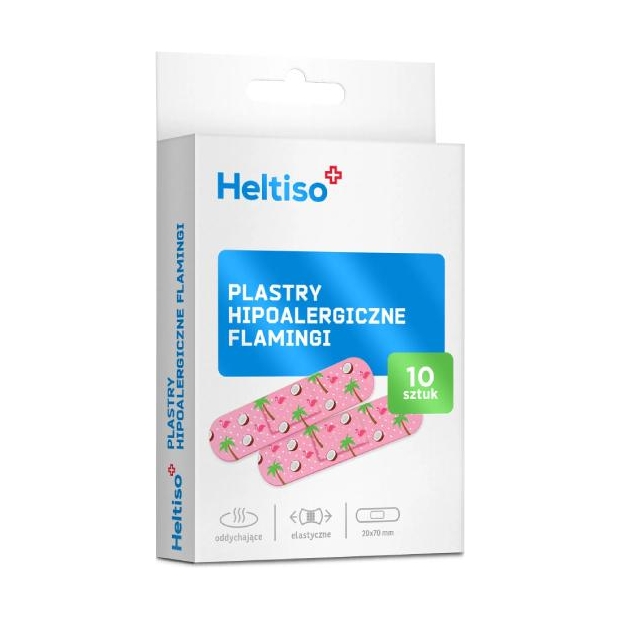 HELTISO Plastry hipoalergiczne flamingi, 10 sztuk | drogeria-zdrowie.com.pl