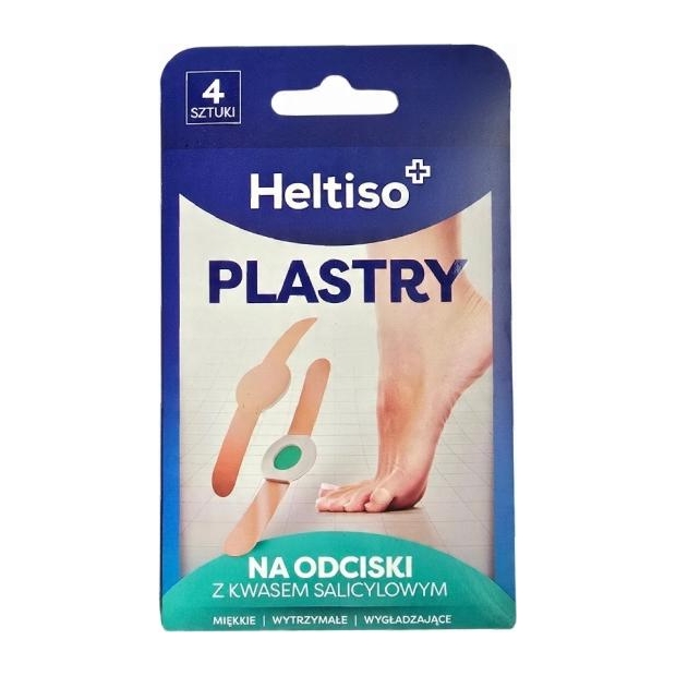 HELTISO Plastry na odciski z kwasem salicylowym, 4 sztuki | drogeria-zdrowie.com.pl