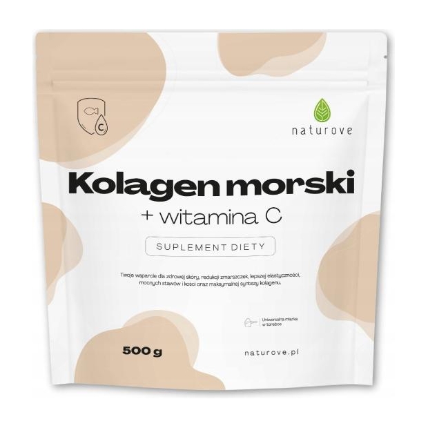 Kolagen morski z witaminą C naturove, 500 g | drogeria-zdrowie.com.pl