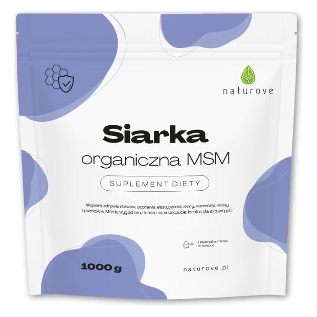 Siarka organiczna MSM naturove, 1000 g | drogeria-zdrowie.com.pl