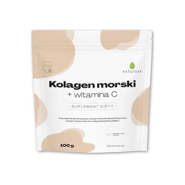 Kolagen morski z witaminą C naturove, 100 g | drogeria-zdrowie.com.pl