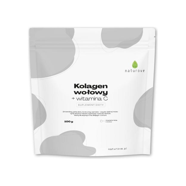 Kolagen wołowy + witamina C naturove, 100 g | drogeria-zdrowie.com.pl