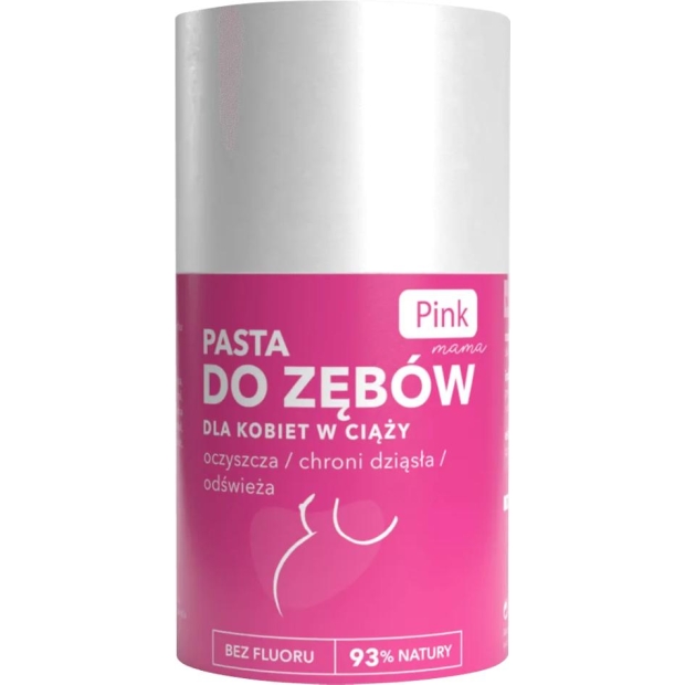 PINK MAMA Pasta do zębów dla kobiet w ciąży bez fluoru, 50 ml | drogeria-zdrowie.com.pl
