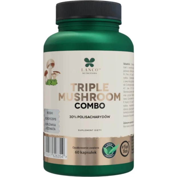 Triple Mushroom Combo, 60 kapsułek | drogeria-zdrowie.com.pl