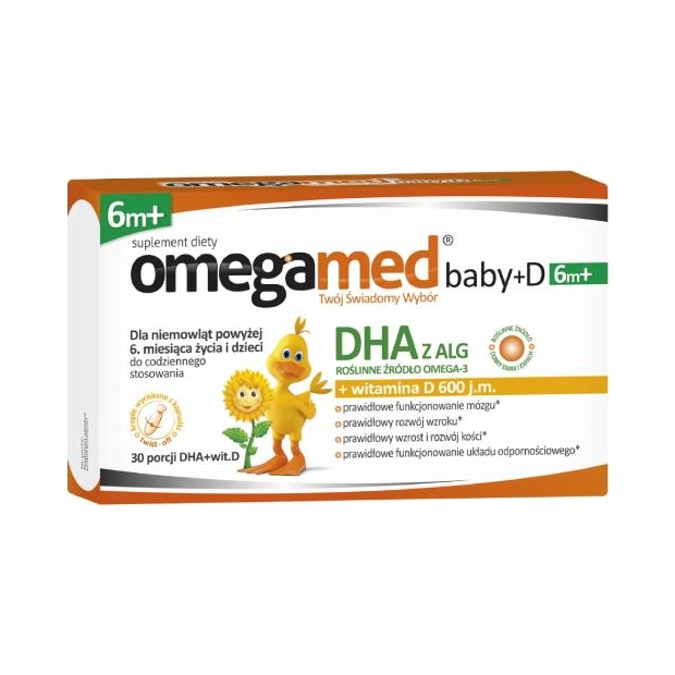 OMEGAMED Baby + D, 30 kapsułek twist-off | drogeria-zdrowie.com.pl
