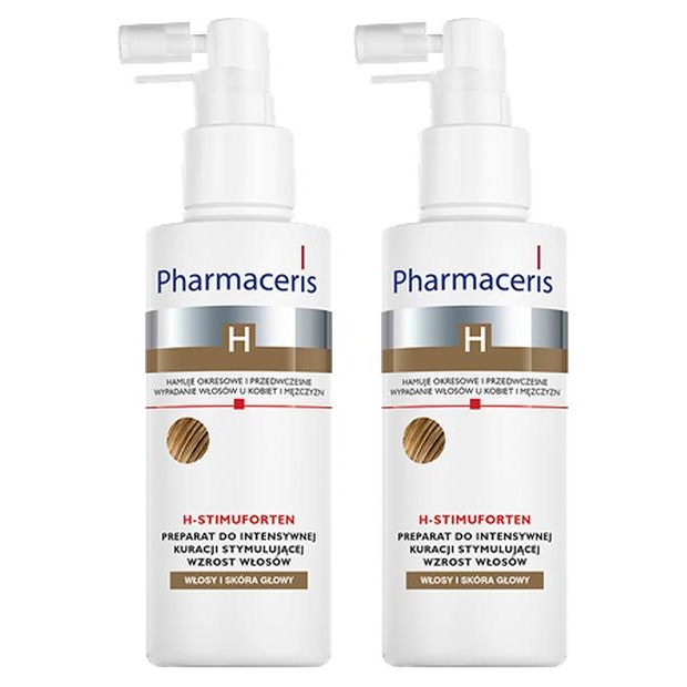 PHARMACERIS H Stimuforten Preparat hamujący wypadanie włosów, 2 x 125 ml | drogeria-zdrowie.com.pl