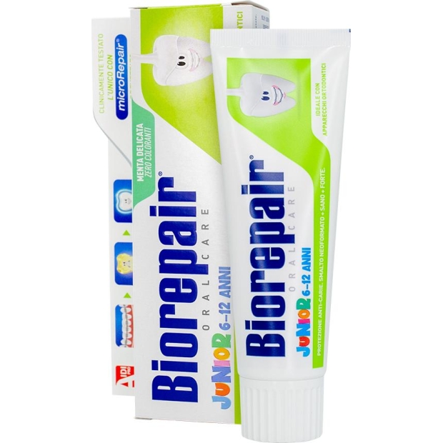 BIOREPAIR Junior Pasta do mycia zębów 6-12, 75 ml | drogeria-zdrowie.com.pl