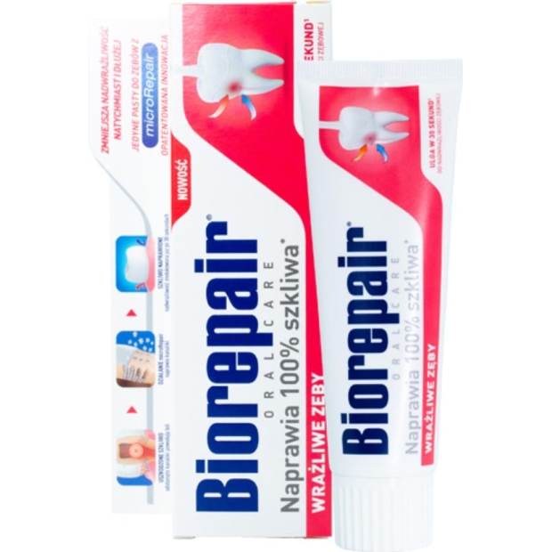BIOREPAIR Wrażliwe Zęby Pasta do mycia zębów, 75 ml | drogeria-zdrowie.com.pl