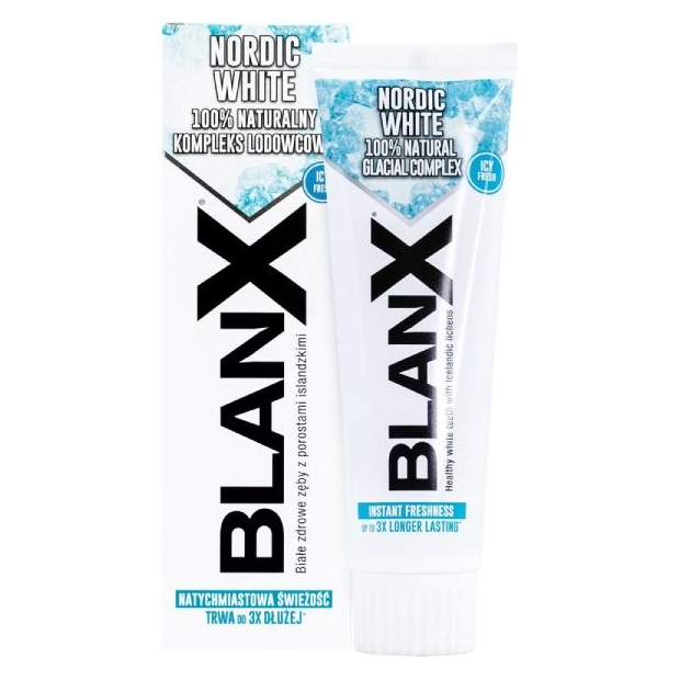 BLANX Nordic White pasta do zębów, 75 ml | drogeria-zdrowie.com.pl