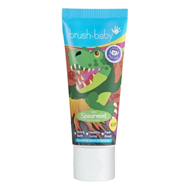 BRUSH-BABY Pasta do mycia zębów 3+ miętowa, 50 ml | drogeria-zdrowie.com.pl