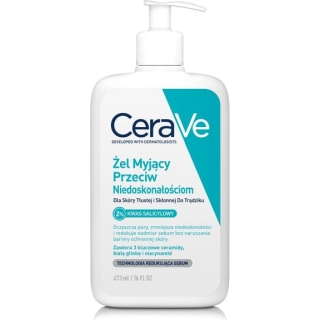 CERAVE Żel myjący przeciw niedoskonałościom dla skóry tłustej i skłonnej do trądziku, 473 ml