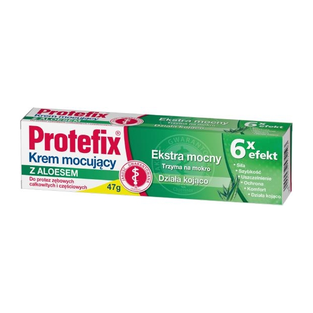 PROTEFIX Krem mocujący ekstra z aloesem, 47 g | drogeria-zdrowie.com.pl