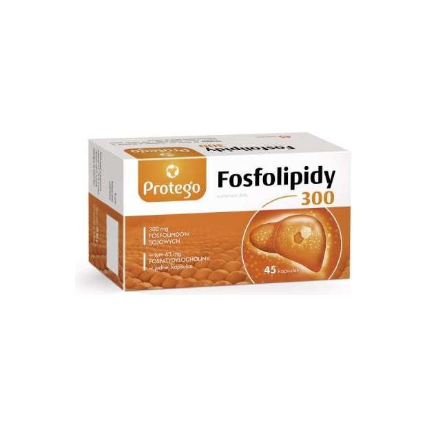 PROTEGO Fosfolipidy 300, 45 kapsułek | drogeria-zdrowie.com.pl