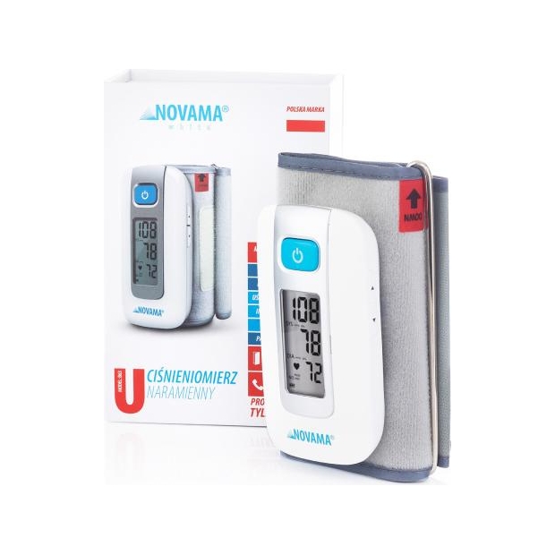 NOVAMA WHITE U B63 ciśnieniomierz naramienny, 1 sztuka | drogeria-zdrowie.com.pl