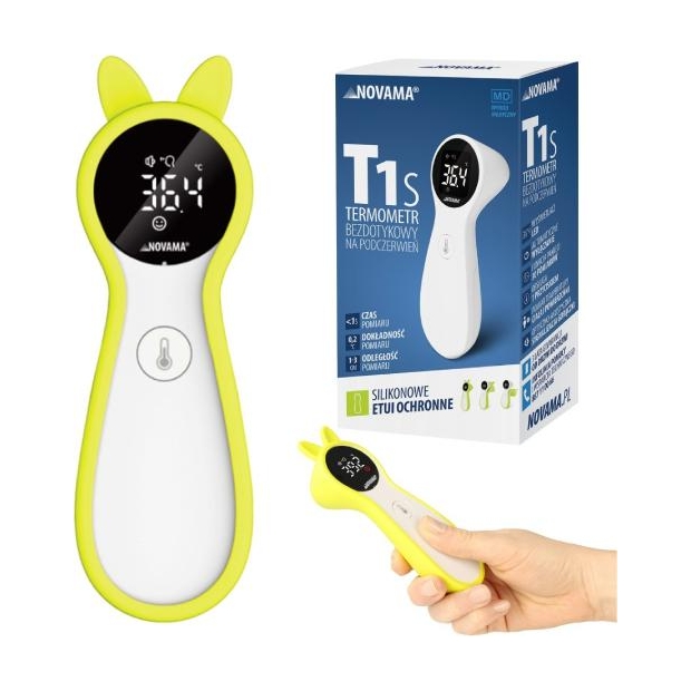 NOVAMA T1s Termometr bezdotykowy na podczerwień, 1 sztuka | drogeria-zdrowie.com.pl